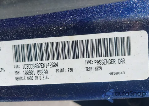 2014 Chrysler 200 Lx z USA, uszkodzony, nr VIN 1C3CCBAB7EN142604